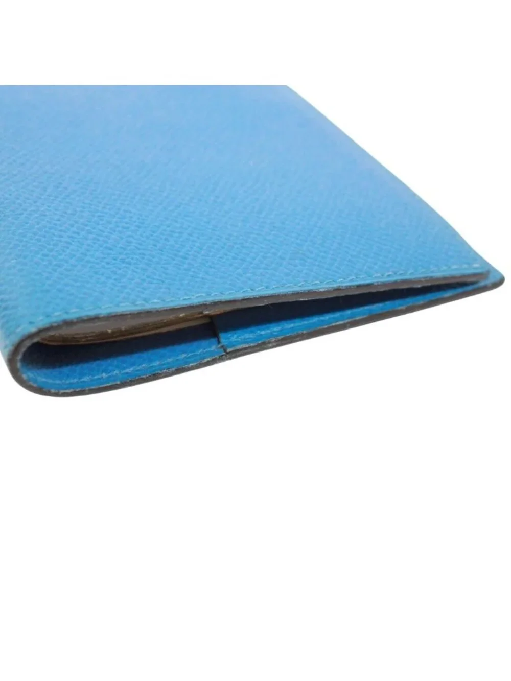 Hermes Agenda GM Leather Blue Notebook Cover Silver